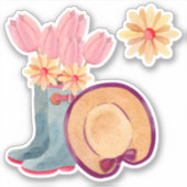 Stickers de vinyle Floral Gardening (Devant)