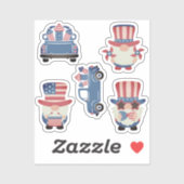 Stickers de vinyle livre à gratter Patriot Gnomes  (Feuille)
