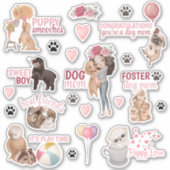 Stickers de vinyle maman chien (Devant)