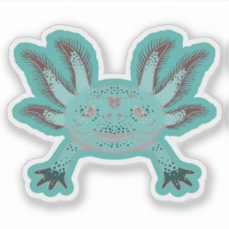 Stickers de vinyle Pastel Cute Axolotl