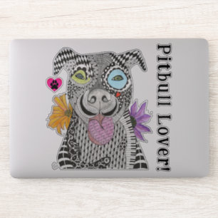 Stickers de vinyle Pitbull mignon et coloré