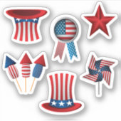 Stickers de vinyle scrapbook Patriotic American sy (Devant)