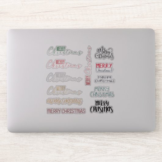Stickers de vinyle sur mesure de Noël joyeux (Ordinateur)
