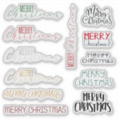 Stickers de vinyle sur mesure de Noël joyeux (Devant)