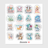 Stickers de vinyle sur mesure Spirit Animal (Feuille)