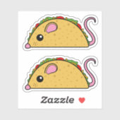 Stickers de vinyle Taco Rat (Feuille)