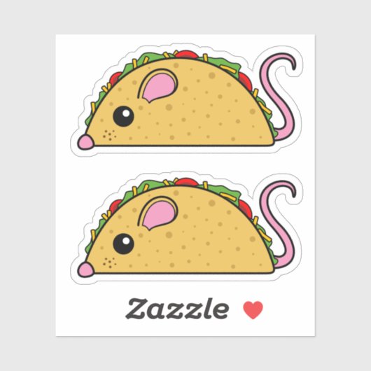 Stickers de vinyle Taco Rat (Feuille)