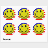 Stickers de visage du drapeau américain (Feuille)