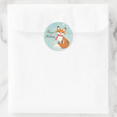 Stickers de voeux de la saison Red Scarf Fox (Sac)
