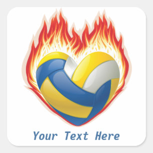 Stickers de volleyball FIre (personnalisable)