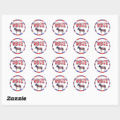 Stickers de vote Red White and Blue American Flag (Feuille)