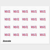 Stickers de vote Red White and Blue American Flag (Feuille)
