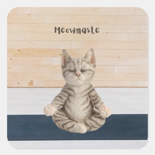 Stickers de Yoga Meowmaste Cat (Devant)