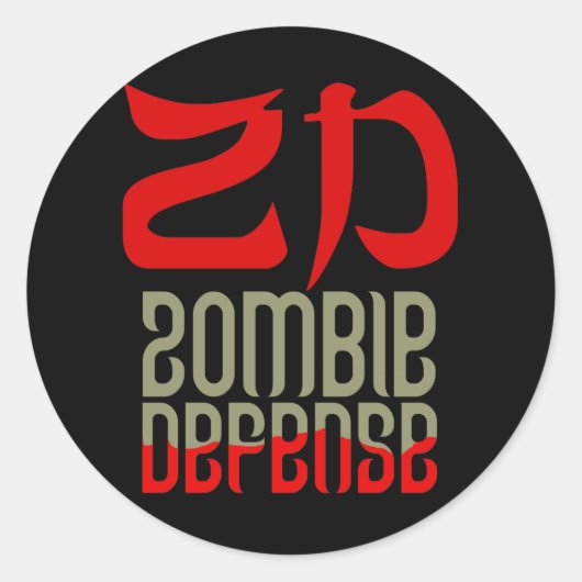 Stickers Défense Zombie (Devant)