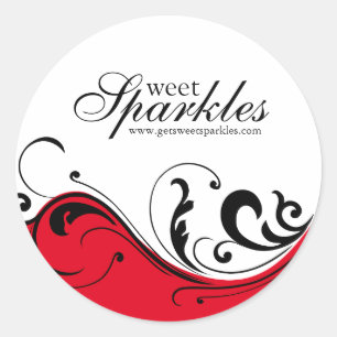 Stickers d'emballage de défilement élégant