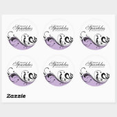 Stickers d'emballage de défilement élégant (Feuille)