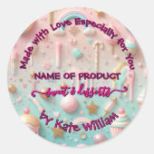 Stickers d'emballage Pastel Drip Cookie et Dessert (Devant)