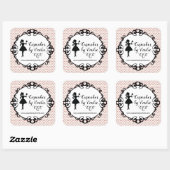 Stickers D'Emballage Silhouette Fille Cupcake (Feuille)