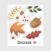 Stickers d'embellissement botanique d'automne (Feuille)