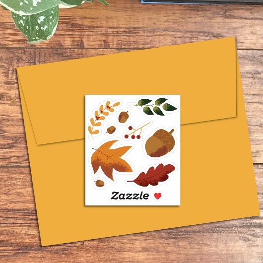 Stickers d'embellissement botanique d'automne