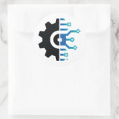 Stickers d'engrenages LoanWorks - Arrondi (Sac)