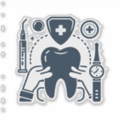 Stickers Dentistres amusants - Parfait pour Dentis (Devant)