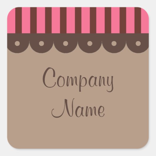 Stickers d'entreprise au chocolat rétro (Devant)