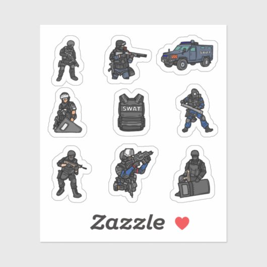Stickers d'équipe S.W.A.T (Feuille)
