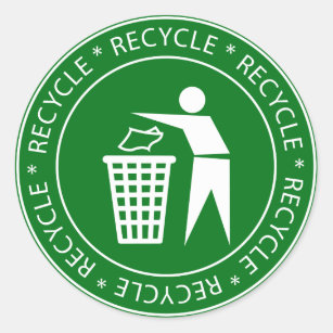 Stickers des signes de recyclage