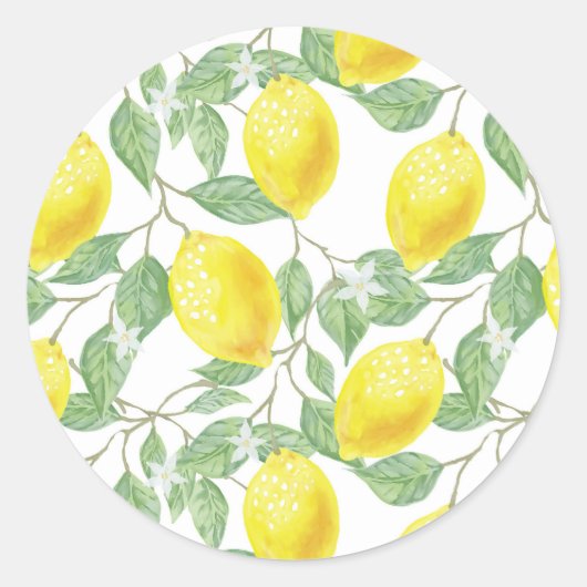 Stickers design citron et Feuille (Devant)