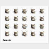 Stickers Design d'Art Portrait Cat (Feuille)