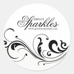 Stickers design en latte et en emballage noir