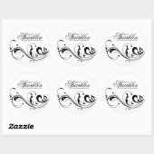 Stickers design en latte et en emballage noir (Feuille)