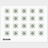 Stickers design fileté en verre vert (Feuille)
