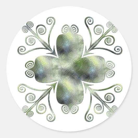 Stickers design fileté en verre vert (Devant)