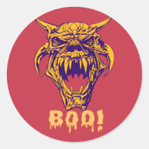 Stickers Design Halloween Monster Fierce BOO Hallo