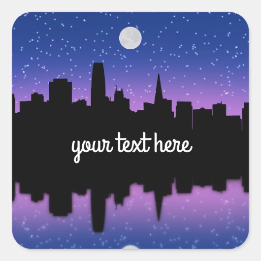 Stickers Dessin Skyline #1 de San Francisco (Devant)