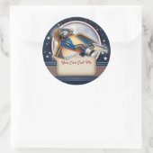 Stickers d'étiquette de nom de fusée Retro (Sac)