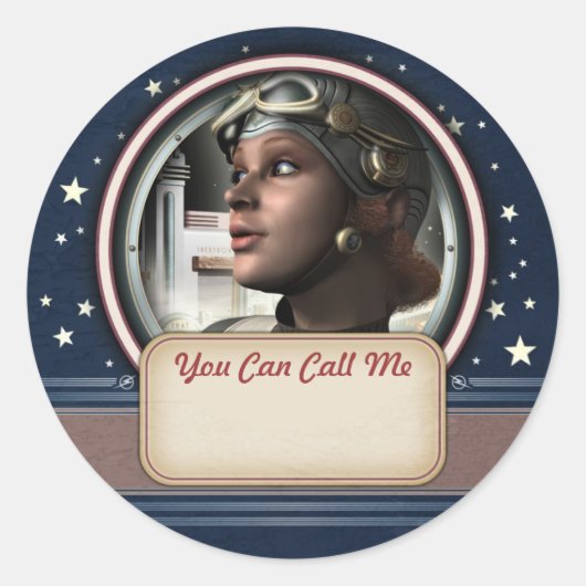 Stickers d'étiquette du nom du pilote de l'espace  (Devant)