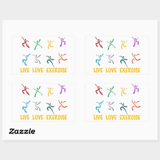 Stickers d'exercice Live Love (Feuille)