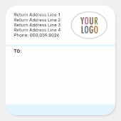 Stickers d'expédition par la poste Logo et adresse (Devant)