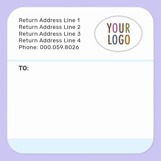 Stickers d'expédition par la poste Logo et adresse