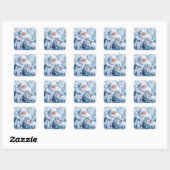 Stickers d'hiver bleu (Feuille)