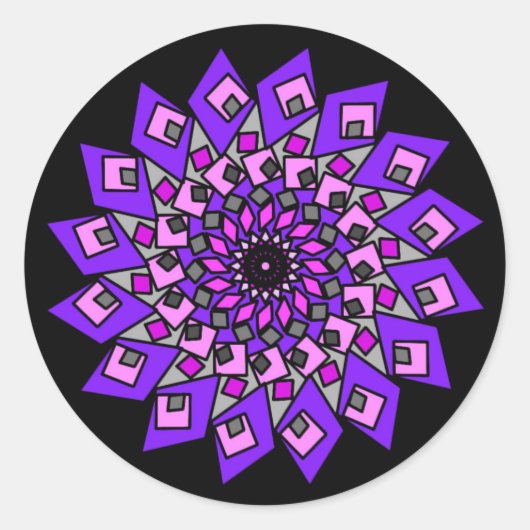Stickers Diamant Cosmique Noir Violet (Devant)