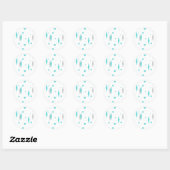 Stickers Diamant Turquoise Retro & Starburst (Feuille)
