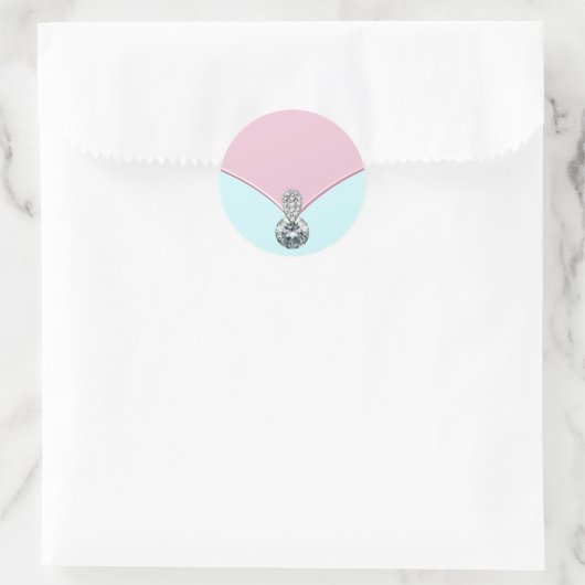 Stickers Diamant Turquoise rose élégant (Sac)