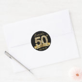 Stickers Diamond 50e Anniversaire | Noir et or (Enveloppe)