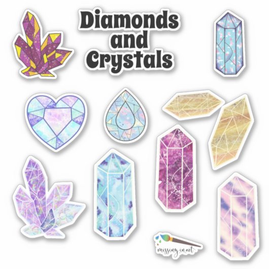 Stickers Diamonds et Crystals (Devant)