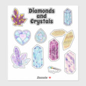 Stickers Diamonds et Crystals (Feuille)