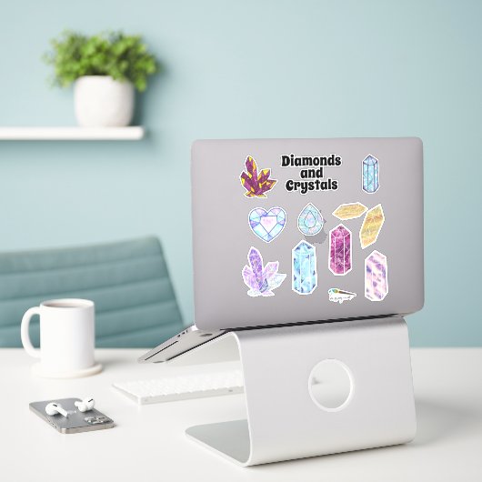 Stickers Diamonds et Crystals (Ordinateur portable sur le bureau)